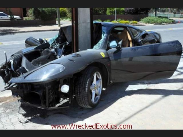 Wrecked Ferrari