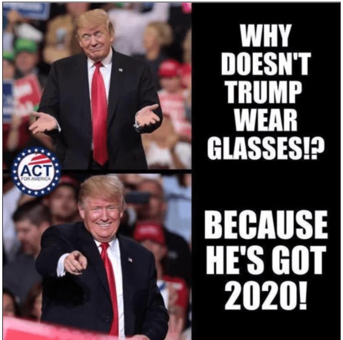 Trump-2020 glasses